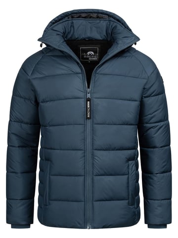 Arctic Seven Chaqueta de Invierno Acolchada para Hombre con Capucha Desmontable Azul Marino