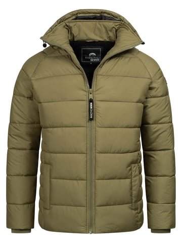 Arctic Seven Chaqueta de Invierno Acolchada para Hombre con Capucha Desmontable Verde Oliva