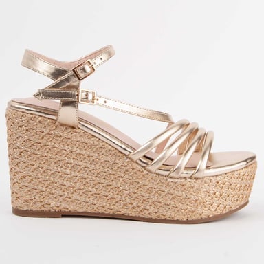Montevita Sandalia De Cuña Salia10 Dorado