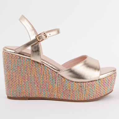 Montevita Sandalia De Cuña Salia12 Dorado