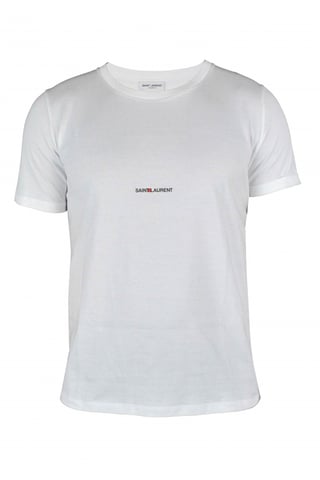 Saint Laurent Camiseta Rive gauche Blanco