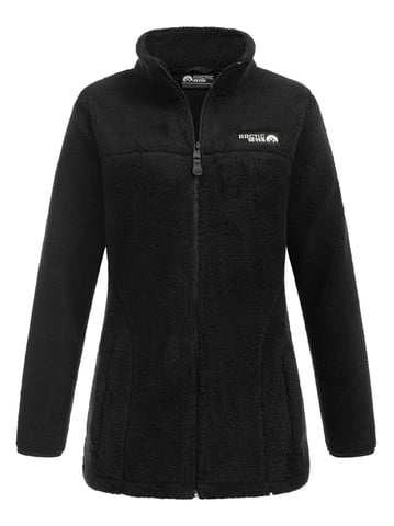 Arctic Seven Chaqueta Polar Sherpa Mujer – Abrigo Cálido con Cremallera Negro