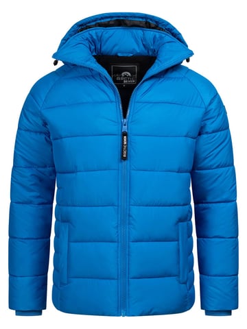 Arctic Seven Chaqueta de Invierno Acolchada para Hombre con Capucha Desmontable Azul