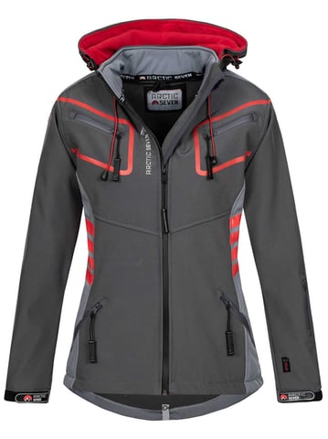 Arctic Seven Chaqueta Softshell para Mujer Gris Oscuro-Gris Claro