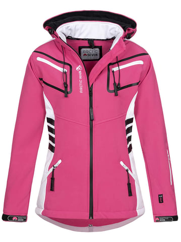 Arctic Seven Chaqueta Softshell para Mujer Rosa-Blanco