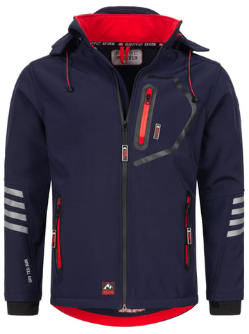 Arctic Seven Chaqueta Softshell para hombre Chaqueta de transición – Rojo marino