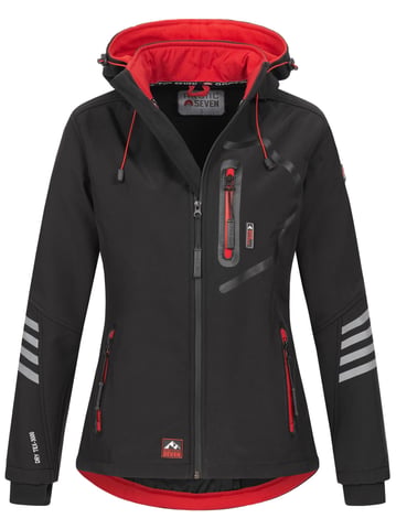 Chaqueta Softshell para Mujer Arctic Seven Negro-Rojo
