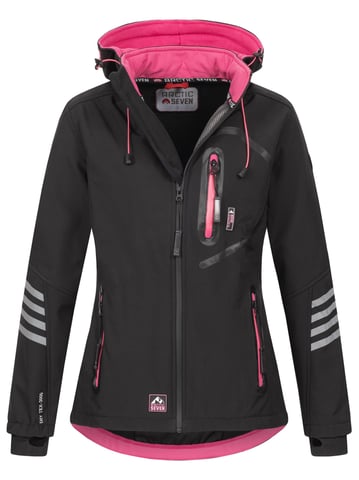 Chaqueta Softshell para Mujer Arctic Seven Negro-Rosa