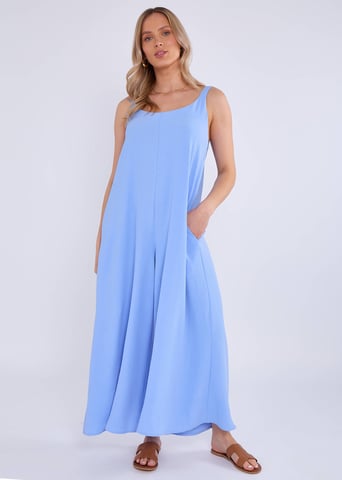 Mono de tirantes y pernera ancha Air Flow azul