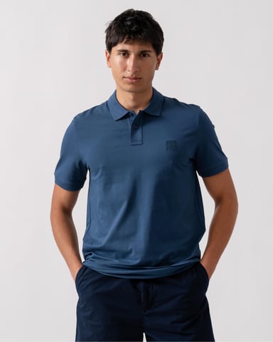 BOSS Orange Camisa Polo Slim Fit de Algodón Stretch para Hombre con Parche de Logo