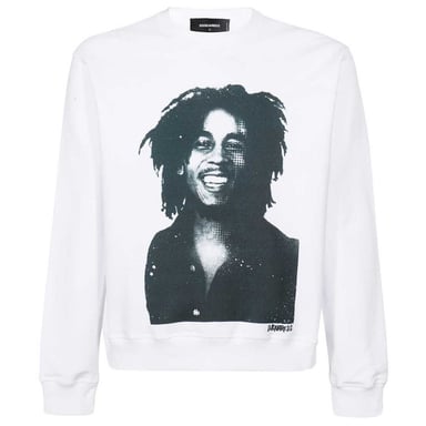 Sudadera blanca Cool Fit Bob Marley de Dsquared2
