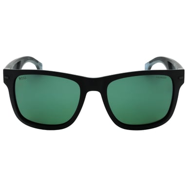 Gafas de sol negras mate con lentes HC OL polarizadas en verde Hugo Boss