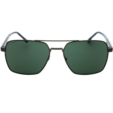 Hugo Boss gafas de sol en negro rutenio mate con lentes verdes