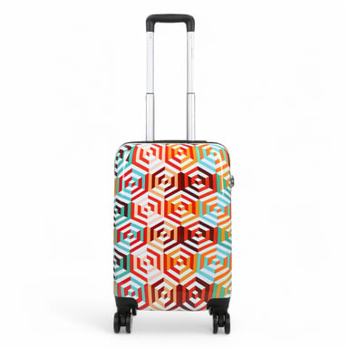 Maleta rígida de cabina impresa PP de 55 x 36 x 20 cm, apta para Easyjet y Ryanair.