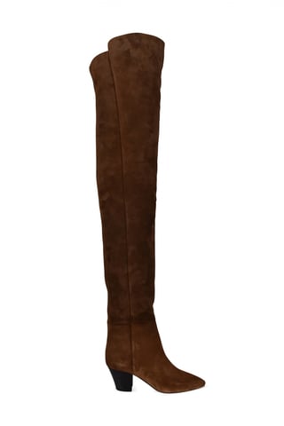 Saint Laurent Botas al muslo Marrón