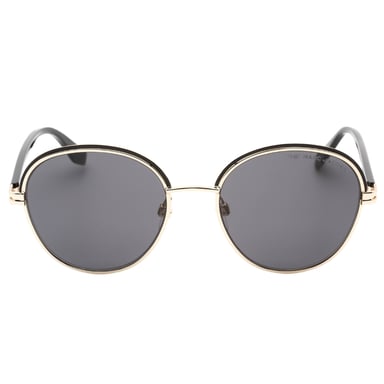 Marc Jacobs gafas de sol redondas grises con lentes negros y dorados