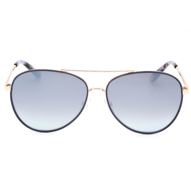 Gafas de sol doradas con detalle azul y lentes plateadas de Juicy Couture