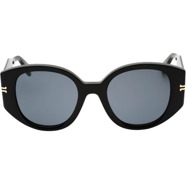 Marc Jacobs gafas de sol negras con lentes redondeadas grises