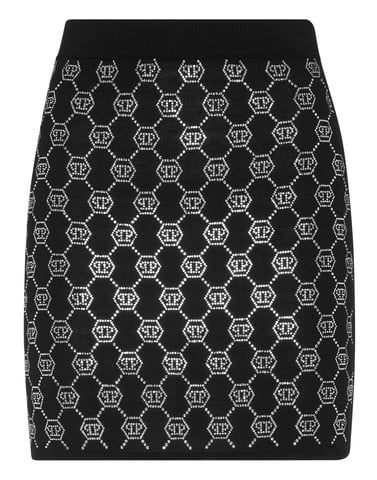 Falda Corta De Punto Monogram