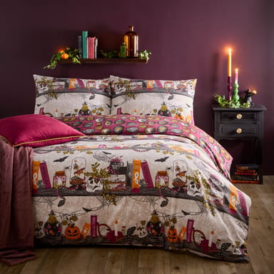 Conjunto de Edredón Reversible Impreso Cuentos de Brujas Furn