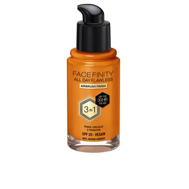 Facefinity All Day Flawless 3 In 1 Foundation #w91-warm Amber 30 ml