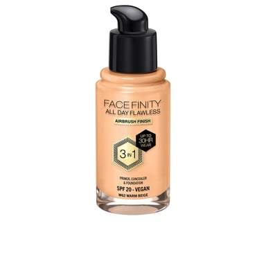 Facefinity All Day Flawless 3 In 1 Foundation #w62-warm Beige 30 ml