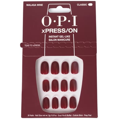 Opi Xpress/on Uñas Artificiales Tonos Icónicos #malaga Wine