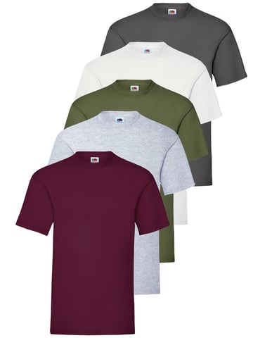 Paquete de 5 camisetas para hombre de Fruit of the Loom