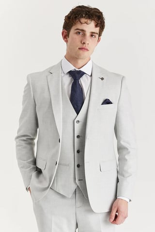 Blazer ligero de verano de un solo pecho para hombre en color plateado
