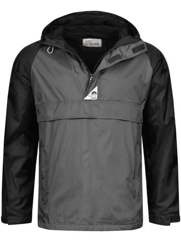 Chaqueta impermeable Arctic Seven para hombre – Gris oscuro-Negro