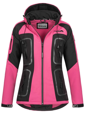 Arctic Seven Chaqueta Softshell para Mujer Rosa-negro