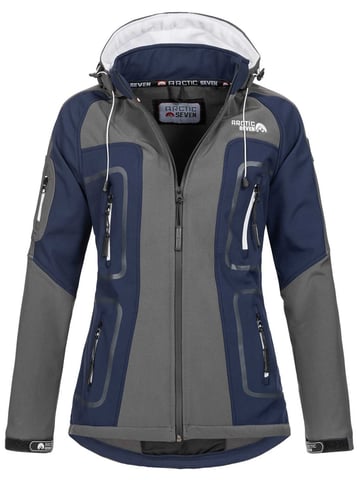 Arctic Seven Chaqueta Softshell para Mujer Gris-Marino