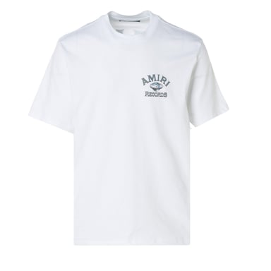 Camiseta blanca con logotipo de Amiri Global Records