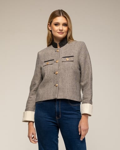 Chaqueta de cuello mao