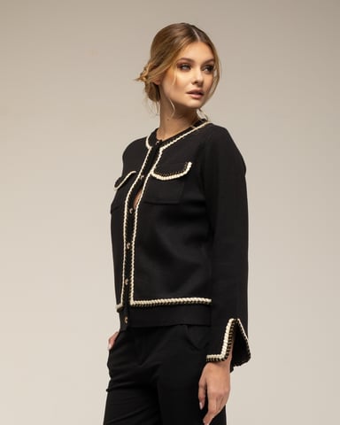 Chaqueta de punto con  botones dorados