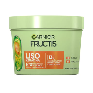 Fructis Nº3 Mascarilla Liso Keratina 370 ml