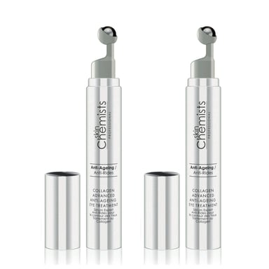 skinChemists Tratamiento Antienvejecimiento Avanzado para Ojos con Colágeno 15ml x 2 Paquete Dúo