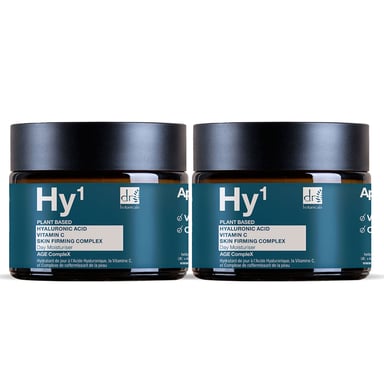 Dr Botanicals Hidratante Diario 60ml x 2 Pack Dúo con Ácido Hialurónico 1%, Vitamina C 1% y Complejo Reafirmante 1%