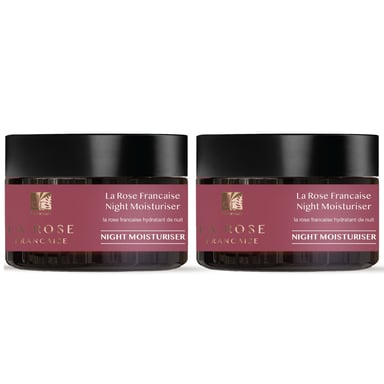 Dr Botanicals La Rose Française Crema Hidratante Nocturna 50ml x 2 Paquete Dúo