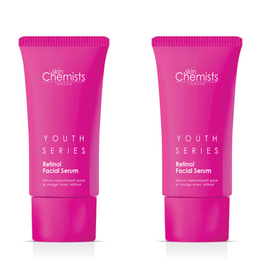 skinChemists Serie Juvenil Suero Facial de Retinol y Bakuchiol 30ml x 2 Paquete Dúo