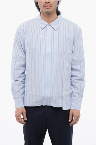 Camisa PAUL de corte cuadrado con cremallera en azul claro