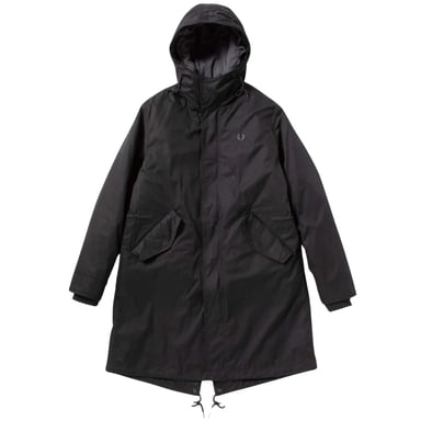 Chaqueta parka negra con forro y cremallera 2 en 1 de Fred Perry