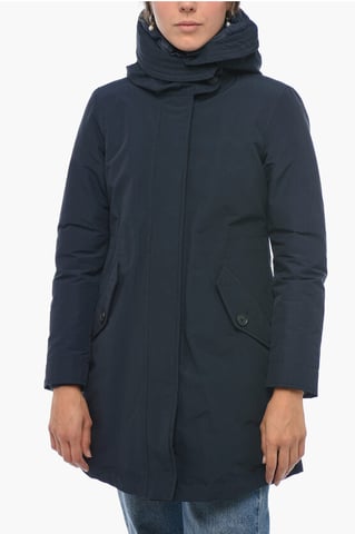 Chaqueta de plumón de color liso con interior extraíble en azul