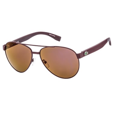 Gafas de sol Lacoste con montura roja mate y lentes marrones