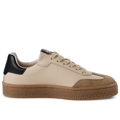 Zapatillas Tamaris de ante beige con cordones para mujer