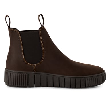 Botines Chelsea de piel marrón para mujer de Tamaris