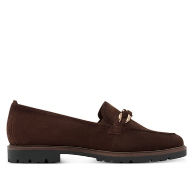 Mocasines Tamaris para mujer de ante marrón moca