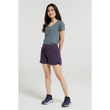 Mountain Warehouse Womens/Ladies Double Layered Running Shorts (Dark Purple)