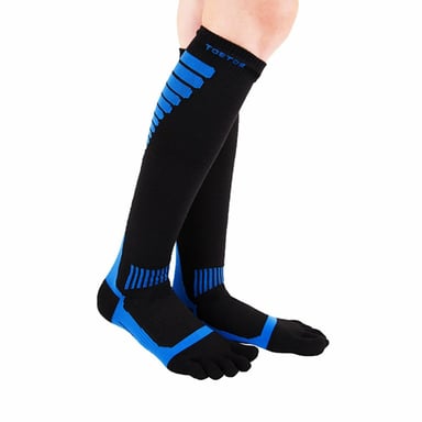 Calcetines de compresión hasta la rodilla - Unisex, paquete de 1 calcetines deportivos con dedos