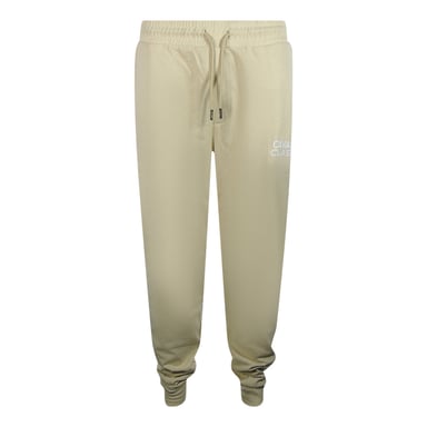 Pantalones Deportivos Beige Con El Logotipo Llamativo De Cavalli Class